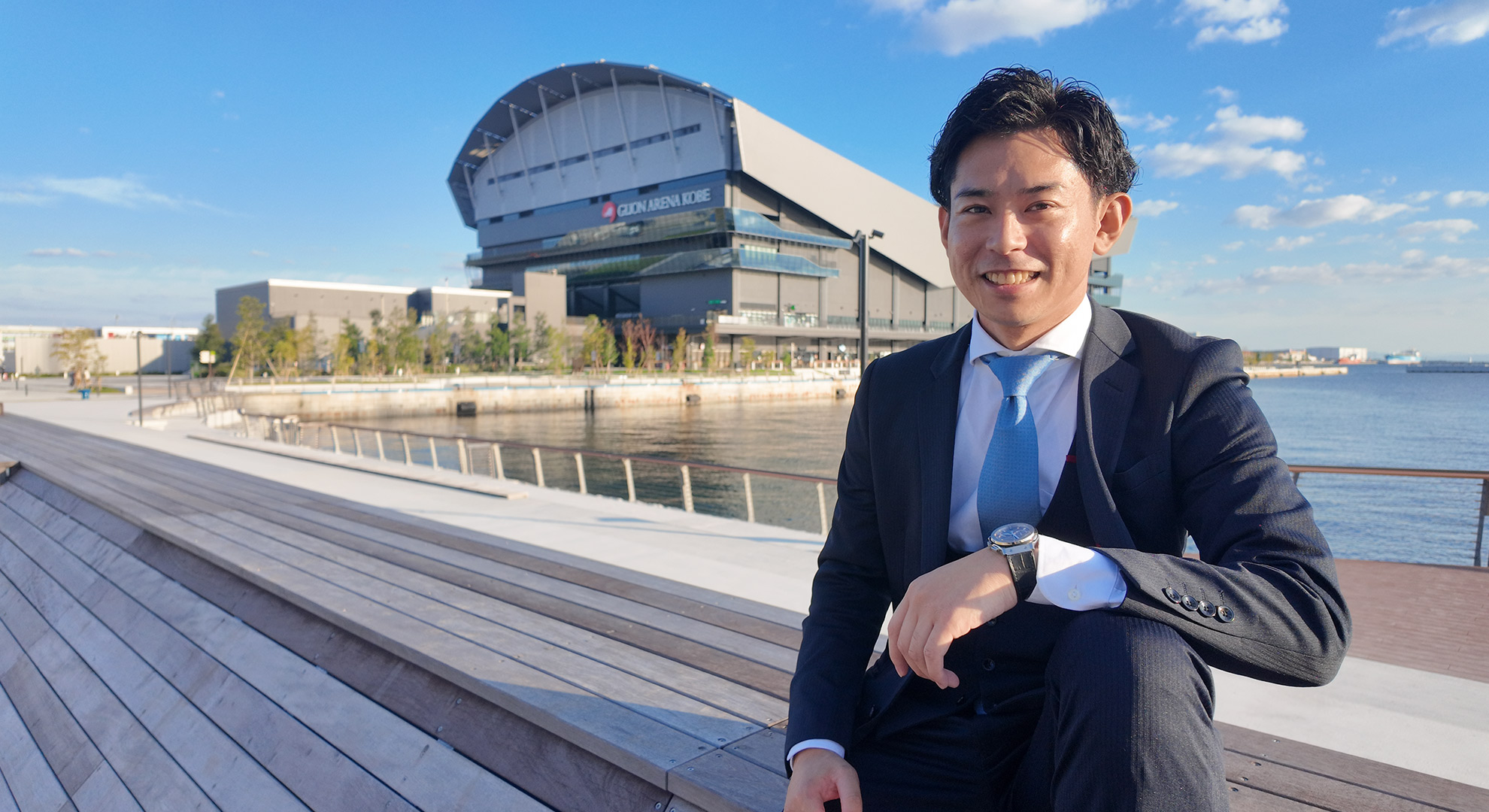 未来を見据えてメッセージを送る大皿部長